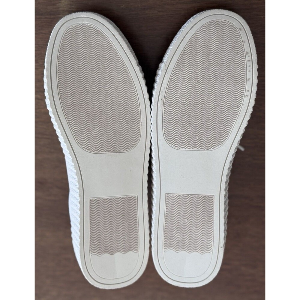 Women’s 9 Steve Madden White Platform Sneakers Lace-Up New Without Box - Picture 5 of 7